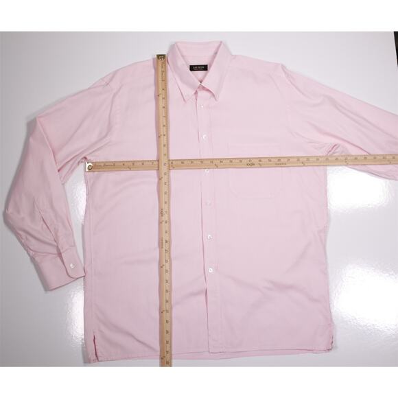 Jay Kos New York Pink White Check Cotton Dress Shirt (44) 17.5-34/35 - Picture 4 of 8